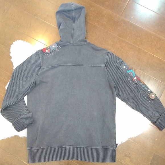 Spa By Chico's | Embellished Zippered Hoodie - Picture 2 of 8